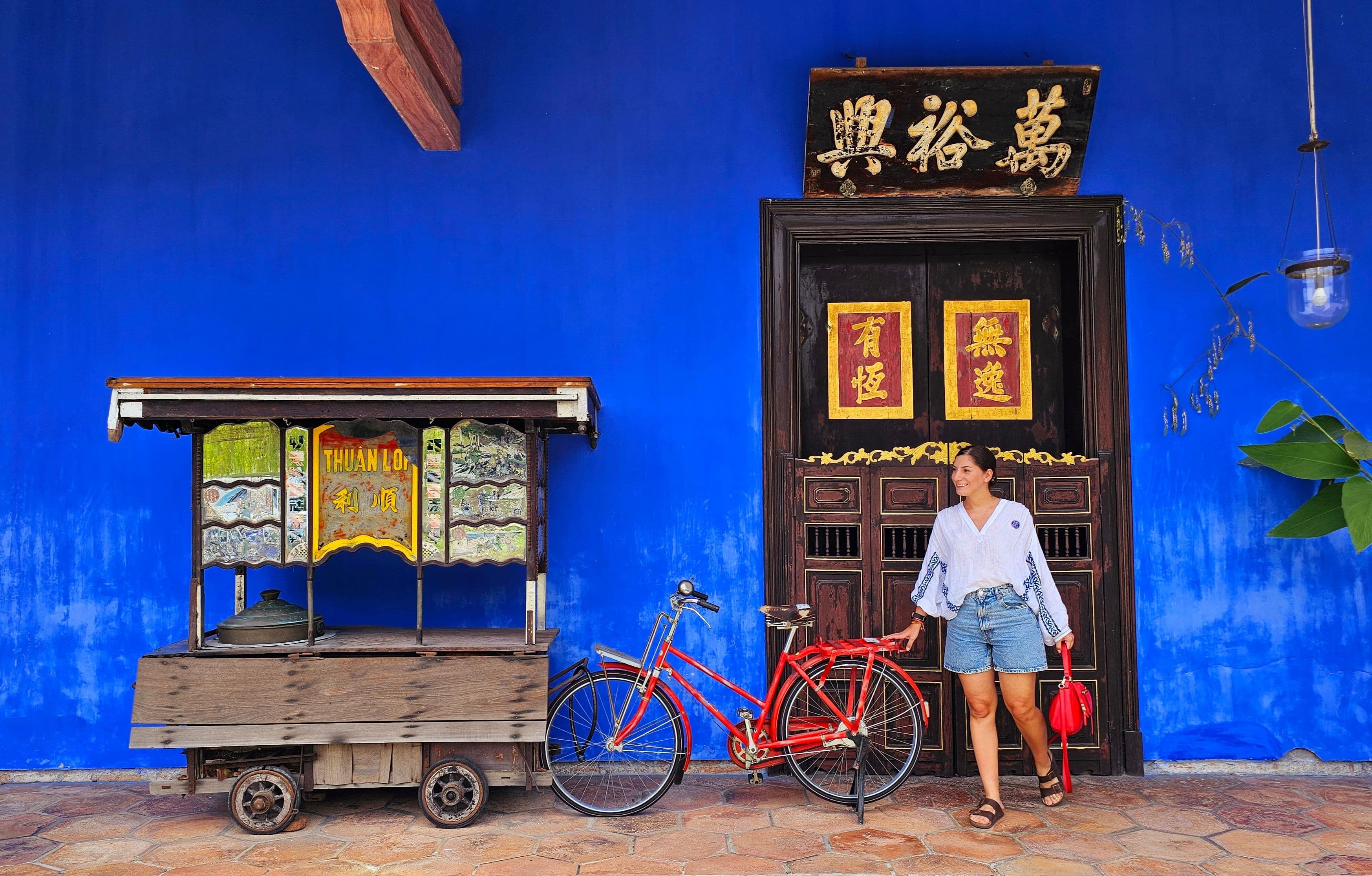 George Town's heritage shophouses and streets on Penang Island at golden hour