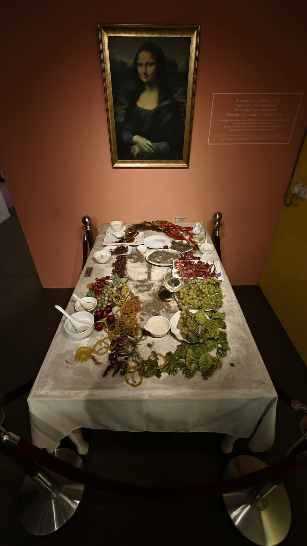 An oversized food display inside the Wonderfood Museum in George Town, Penang